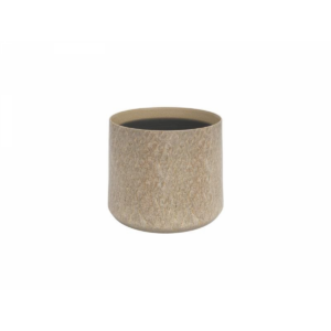 VASO VIDRADO SATURN 20 CM BEGE