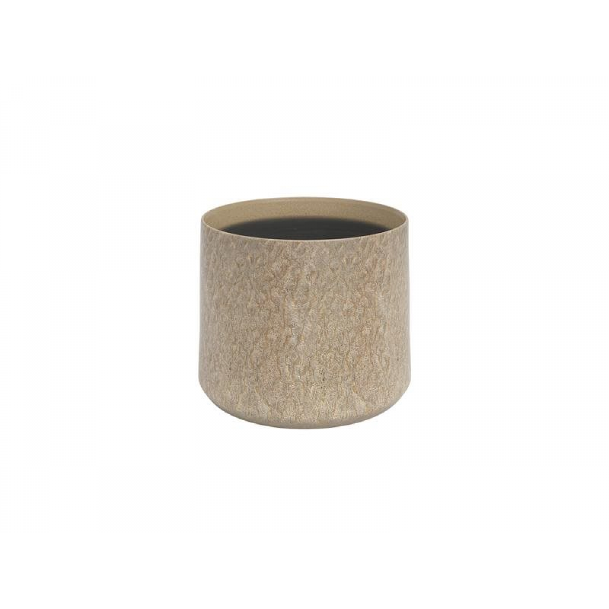 VASO VIDRADO SATURN 20 CM BEGE