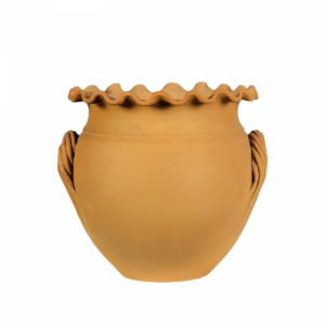 VASO CERÂMICO ESBICADO 38X38 CM