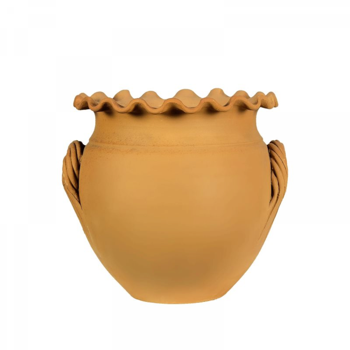 VASO CERÂMICO ESBICADO 38X38 CM