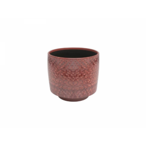 VASO VIDRADO MINERVA 21 CM VERMELHO