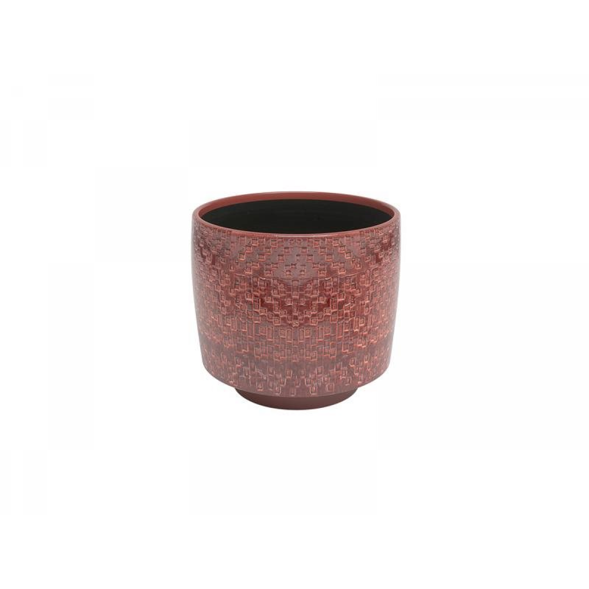 VASO VIDRADO MINERVA 21 CM VERMELHO