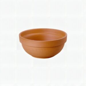 Taça Cerâmica Ondulada Terracotta — Detalhe em Anéis 18cm