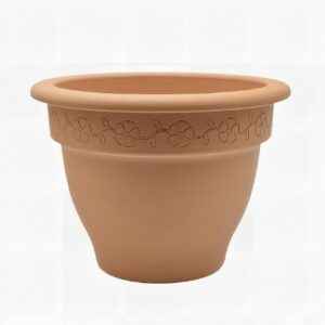 Vaso Campânola Cerâmico Decorativo — Borda em Relevo 30cm