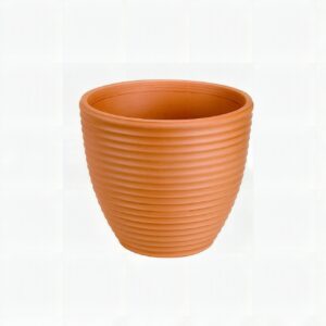 Vaso Cerâmico Ondulado Pequeno — Decorativo 18cm