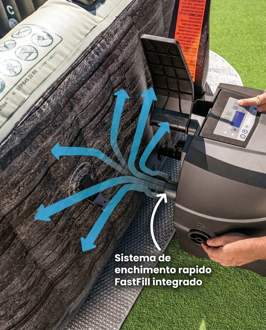 Sistema de enchimento rápido FastFill integrado do spa Intex