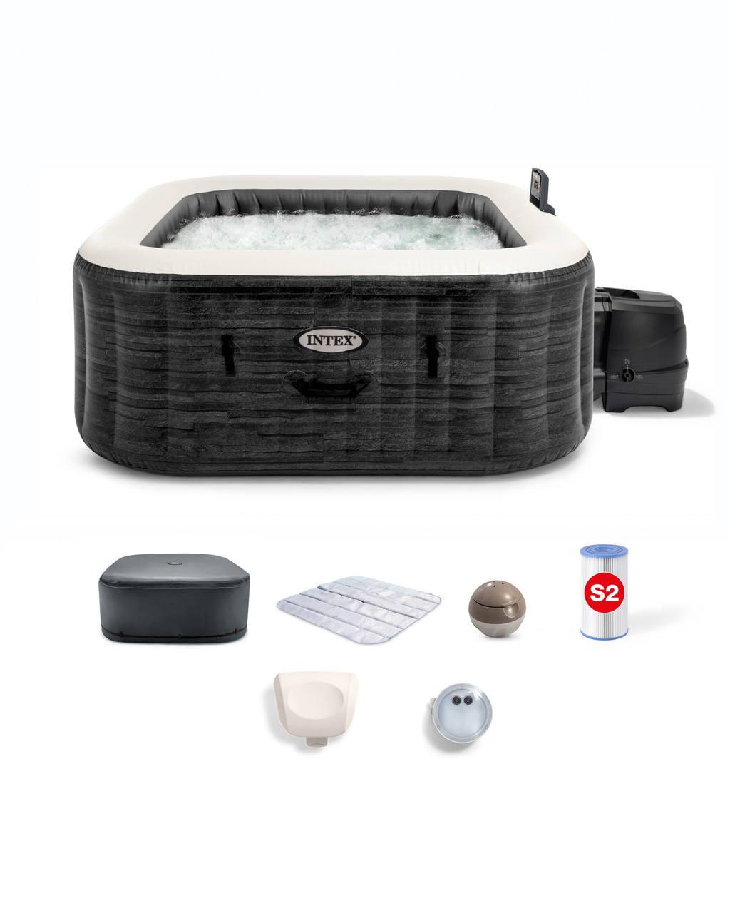 Spa Intex Greystone Deluxe e todos os acessórios incluídos