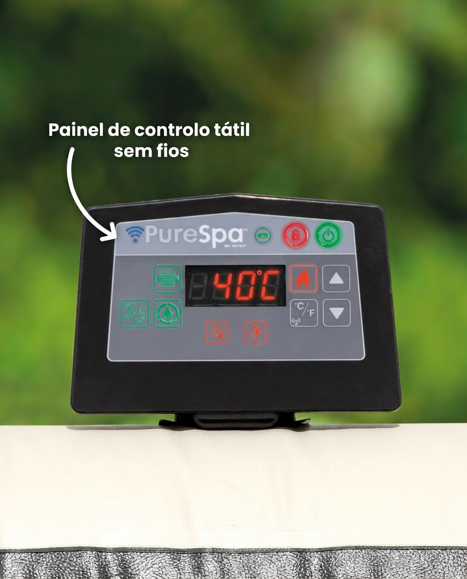 Painel de controlo tátil sem fios do spa Intex Greystone Deluxe a 40 graus